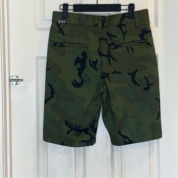 Volcom Camo Flat Front Short Vmonty Stretch 22  Size 28 - Picture 8 of 13
